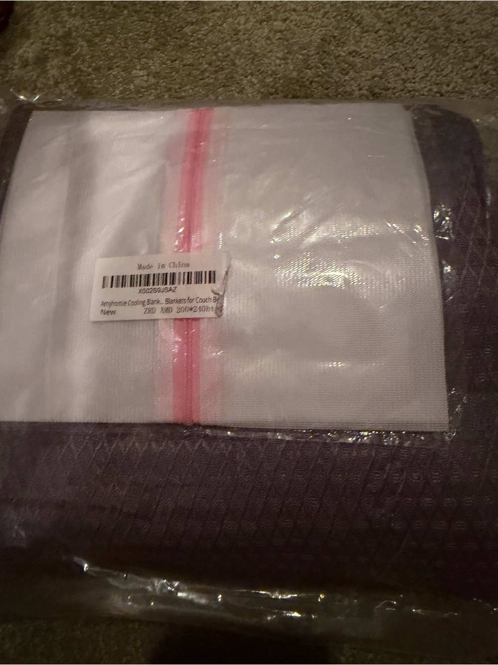 Gray Quilted Home Bedding Throw Blanket - Unbranded